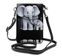 GGNKDL Borsa a tracolla con stampa di elefante madre e figlio, borsa per cellulare, piccolo portafoglio da donna, un regalo pratico adatto per uscire, allenarsi e fare shopping