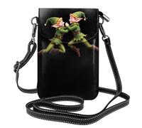 GGNKDL Borsa a tracolla con stampa di elfo che si abbraccia l'un l'altro, borsa per cellulare, piccolo portafoglio da donna, un regalo pratico adatto per uscire, allenarsi e fare shopping