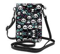 GGNKDL Borsa a tracolla con stampa di un simpatico viso di panda, borsa per cellulare, piccolo portafoglio da donna, un regalo pratico adatto per uscire, fare esercizio fisico e fare shopping
