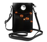 GGNKDL Borsa a tracolla con stampa di zucca lanterna vampiro, borsa per cellulare, piccolo portafoglio da donna, un regalo pratico adatto per uscire, allenarsi e fare shopping