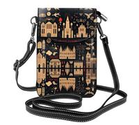 GGNKDL Borsa a tracolla con stampa fortezza, borsa per cellulare, piccolo portafoglio da donna, un regalo pratico adatto per uscire, allenarsi e fare shopping