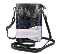 GGNKDL Borsa a tracolla romantica con stampa di scene di neve, borsa per cellulare, piccolo portafoglio da donna, un regalo pratico adatto per uscire, allenarsi e fare shopping