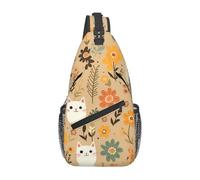 GGNKDL Cat in the Bush Prints Borsa a tracolla a croce adatta per uomini e donne, adatta per borse fitness e escursioni