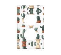 GGNKDL Copertura doppia di potere della famiglia del pannello di parete dell'incavo di stampa del cactus in vaso durevole per gli incavi decorativi ed