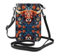 GGNKDL Divertente borsa a tracolla con stampa di mucca, borsa per cellulare, piccolo portafoglio da donna, un regalo pratico adatto per uscire, fare esercizio fisico e fare shopping