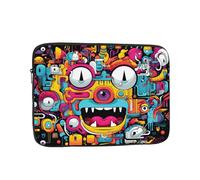 GGNKDL Divertente gatto faccia Modello Antiurto Portatile Del Manicotto Del Computer Portatile Borsa 10 pollice per Uomini Donne Viaggi di Affari, Ufficio Uso quotidiano