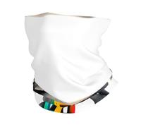 GGNKDL Elefante su scala colorata Stampe Foulard multifunzione maschera sportiva da uomo e da donna braccialetti