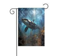 GGNKDL Enorme orche assassine stampa bandiera giardino decorazione cortile esterno adatto per tutte le stagioni 30,5 x 45,7 cm