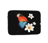 GGNKDL Fiori e farfalle danza insieme modello antiurto portatile borsa manica per laptop 10 pollici per uomini donne viaggi d'affari, ufficio uso quotidiano
