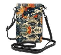 GGNKDL Fish Leap - Borsa a tracolla con stampa di dragon gate, borsa per cellulare, piccolo portafoglio da donna, un regalo pratico adatto per uscire, fare esercizio fisico e fare shopping