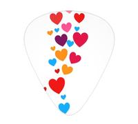 GGNKDL Flying Love Bubbles - Plettro per chitarra, 12 pezzi, con tre combinazioni di plettri di spessore, adatto per basso e ukulele