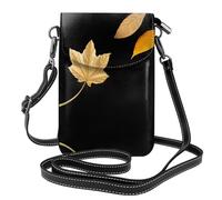 GGNKDL Foglie d'acero incontrano foglie cadute stampa borsa a tracolla, borsa per cellulare, piccolo portafoglio da donna, un regalo pratico adatto per uscire, esercizio fisico e shopping