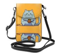 GGNKDL Gatto che gioca con la palla di corda stampa borsa a tracolla, borsa per cellulare, piccolo portafoglio da donna, un regalo pratico adatto per uscire, allenarsi e fare shopping