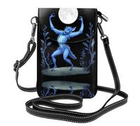 GGNKDL Il diavolo ruba la luna stampa borsa a tracolla, borsa per cellulare, piccolo portafoglio da donna, un regalo pratico adatto per uscire, fare esercizio e fare shopping