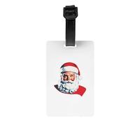 GGNKDL Le etichette per bagagli e le etichette per borse da viaggio con stampa di Babbo Natale che soddisfano il suo desiderio sono adatte sia per uomini che per donne per prevenire i bagagli