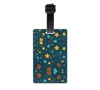 GGNKDL Le etichette per bagagli e le etichette per borse da viaggio con stampe di stelle e felici per la festa del papà sono adatte sia per uomini che per donne per prevenire i bagagli