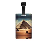 GGNKDL Le etichette per bagagli e le etichette per borse da viaggio Dreaming of The Pyramids of Khufu sono adatte sia per uomini che per donne per prevenire i bagagli