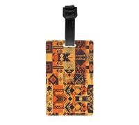 GGNKDL Le etichette per bagagli e le etichette per borse da viaggio in stile africano con stampe patchwork sono adatte sia per uomini che per donne per prevenire i bagagli