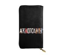 GGNKDL Lettere inglesi fresche stampa donna in pelle lunga portafoglio palmare grande capacità carta di credito cerniera borsa