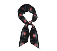 GGNKDL L'occhio del terrore nella foresta stampe foulard donna sciarpa capelli raso accessori abbigliamento
