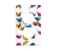 GGNKDL Origami Mille Gru di Carta Stampa Doppia copertura di potere della famiglia del pannello di parete dell'incavo durevole per gli incavi decorativi ed i commutatori