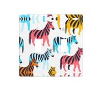 GGNKDL Pannello di parete decorativo variopinto della copertura del commutatore di stampa della zebra adatto ad aree residenziali e commerciali 4.5x4.5 dentro