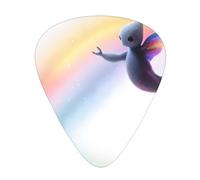 GGNKDL Plettro per chitarra con stampa di creature non identificate nel cielo stellato, 12 pezzi con combinazioni di plettri a tre spessori adatti per basso e ukulele