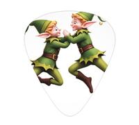 GGNKDL Plettro per chitarra con stampa di elfo che si abbraccia l'un l'altro, 12 pezzi con tre combinazioni di plettri di spessore, adatti per basso e ukulele