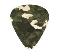 GGNKDL Plettro per chitarra con stampa mimetica militare, 12 pezzi con tre combinazioni di plettri di spessore, adatto per basso e ukulele
