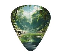 GGNKDL Plettro per chitarra tropicale con stampa foresta pluviale 12 pezzi con tre combinazioni di plettri di spessore adatto per basso e ukulele