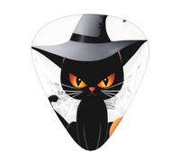 GGNKDL Pumpkin Cat Elf Prints Plettro per chitarra 12 pezzi con tre combinazioni di plettri di spessore adatto per basso e ukulele