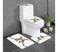 GGNKDL Set di 3 tappeti da bagno con motivo elfo che si abbracciano l'un l'altro, set di tappeti da bagno antiscivolo, facili da pulire e mantenere, bloccano l'umidità e durevoli