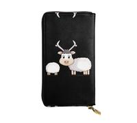 GGNKDL Silly Sheep stampa Donna in pelle lungo portafoglio palmare grande capacità carta di credito cerniera borsa