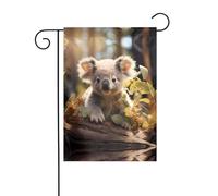 GGNKDL Simpatico koala stampa pianta bandiera giardino decorazione cortile esterno adatto per tutte le stagioni 30,5 x 45,7 cm