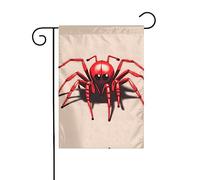 GGNKDL Simpatico piccolo ragno rosso stampa bandiera giardino decorazione cortile esterno adatto per tutte le stagioni 30,5 x 45,7 cm