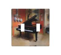 GGNKDL Stampa Piano olio Copertura interruttore pannello murale decorativo adatto per aree residenziali e commerciali 4.5x4.5 In