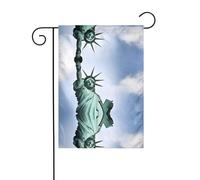 GGNKDL Statua della Libertà a NYC stampa Bandiera da giardino decorazione cortile esterno adatto per tutte le stagioni 30,5x45,7 cm