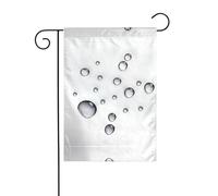 GGNKDL Suggerimenti per la stampa di piccole gocce d'acqua Bandiera da giardino decorazione per cortile esterno adatto a tutte le stagioni 30,5 x 45,7 cm