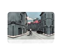 GGNKDL Tappetino antiscivolo con stampa di architettura urbana, per interni ed esterni, adatto per ingressi camera da letto e bagno, 40,6 x 61 cm