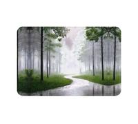 GGNKDL Tappetino antiscivolo con stampa di foresta fresca dopo la pioggia, per interni ed esterni, adatto per ingressi camera da letto e bagno, 40,6 x 61 cm