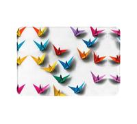 GGNKDL Tappetino antiscivolo Origami Thousand Paper Crane Printing per interni ed esterni, adatto per ingressi camera da letto e bagno, 40,6 x 61 cm