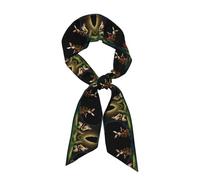 GGNKDL The Elf of Learning Magic Books Stampe Foulard da donna sciarpa di capelli in raso accessori di abbigliamento