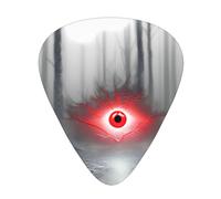 GGNKDL The Eye of Terror in the Forest Prints Plettro per chitarra 12 pezzi con tre combinazioni di plettri di spessore adatto per basso e ukulele