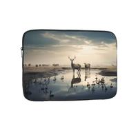 GGNKDL Tranquil River Pattern Antiurto Portatile Del Manicotto Del Computer Portatile 12 pollice per Uomini Donne Viaggi di Affari, Ufficio Uso quotidiano