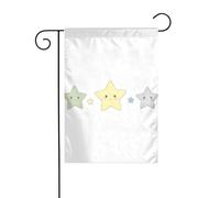 GGNKDL Tre piccole stelle stampa bandiera giardino decorazione cortile esterno adatto per tutte le stagioni 30,5 x 45,7 cm