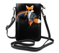 GGNKDL Una volpe che ama lo sport stampa borsa a tracolla, borsa per cellulare, piccolo portafoglio da donna, un regalo pratico adatto per uscire, fare esercizio e fare shopping