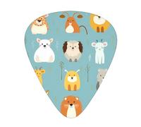 GGNKDL Vari animali dei cartoni animati Stampe Plettro per chitarra 12 pezzi con tre combinazioni di plettri di spessore adatto per basso e ukulele