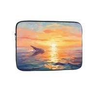 GGNKDL Whale's Tail Pattern Antiurto Portatile Laptop Sleeve Bag 13 pollici per Uomini Donne Viaggi di Affari, Ufficio Uso quotidiano