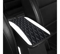 GGOIN Cuscino Bracciolo Auto per Citroen C4 (Seit 2025)/e-C4 X (2022-2024)/C5 X (Seit 2021), Auto Pelle Console Centrale CopriBraccioli Confortevoli Impermeabile Protezione Accessori,D White