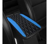 GGOIN Cuscino Bracciolo Auto per Fiat Panda/Grande Panda/Panda Hybrid, Auto Pelle Console Centrale CopriBraccioli Confortevoli Impermeabile Protezione Accessori,B Blue